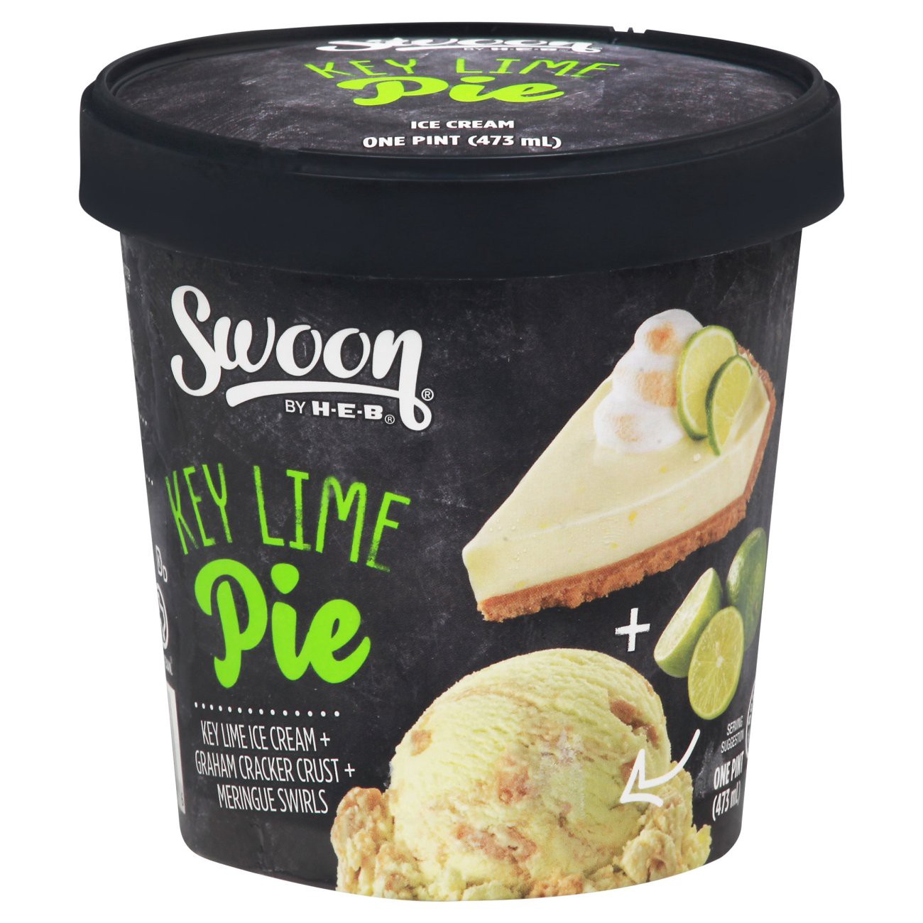 slide 1 of 1, Swoon by H-E-B Key Lime Pie Ice Cream, 1 pint