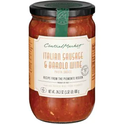 Central Market Piemonte Italian Sausage & Barolo Wine Pasta Sauce