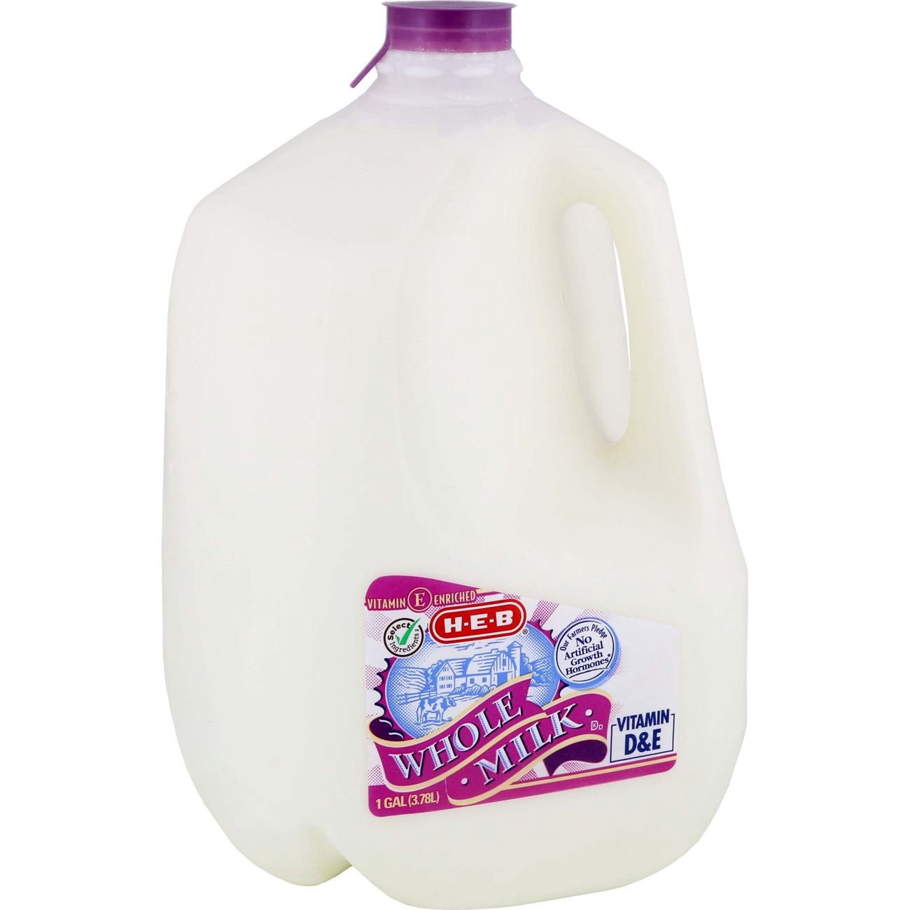 slide 1 of 1, H-E-B Whole Milk, 1 gal