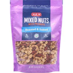 H-E-B Salted Roasted Mixed Nuts with Peanuts