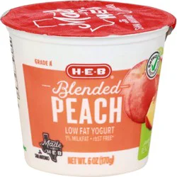 H-E-B Blended Peach Low-Fat Yogurt