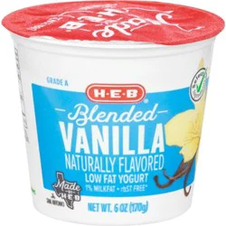 H-E-B Blended Vanilla Low-Fat Yogurt