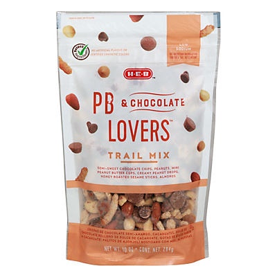 slide 1 of 1, H-E-B Select Ingredients P.B.& Chocolate Lovers Trail Mix, 10 oz