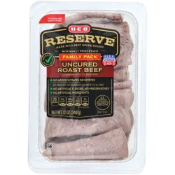 H-E-B Reserve Angus Roast Beef Lunch Meat - Family Pack