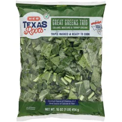 H-E-B Texas Roots Great Greens Trio - Collard, Mustard & Turnip Greens