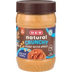 H-E-B Natural 7g Protein Crunchy Peanut Butter