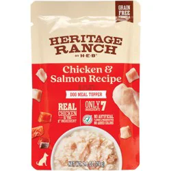 Heritage Ranch by H-E-B Grain-Free Dog Meal Topper - Chicken & Salmon
