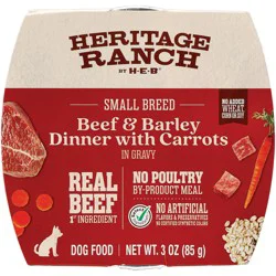 Heritage Ranch by H-E-B Small Breed Adult Wet Dog Food - Beef, Barley & Carrots