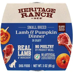 Heritage Ranch by H-E-B Small Breed Adult Wet Dog Food - Lamb & Pumpkin