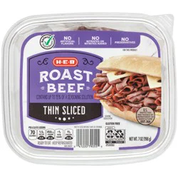 H-E-B Thin-Sliced Roast Beef Lunch Meat