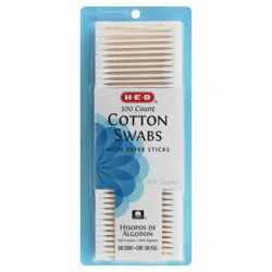 H-E-B Paper Stick Cotton Swabs