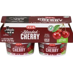 H-E-B Blended Cherry Low-Fat Yogurt