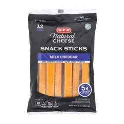 H-E-B Mild Cheddar Cheese Sticks, 12 ct