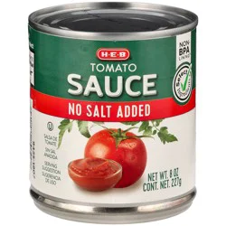 H-E-B No Salt Added Tomato Sauce