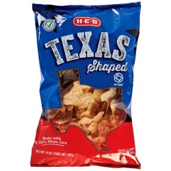 H-E-B Texas-Shaped White Corn Tortilla Chips