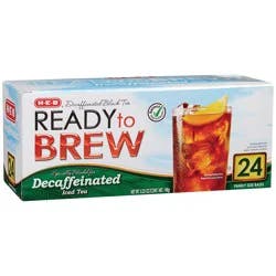 H-E-B Ready to Brew Decaffeinated Iced Tea - Family Size Tea Bags