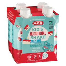 H-E-B Kid's Nutritional Shake + Fiber - Birthday Cake