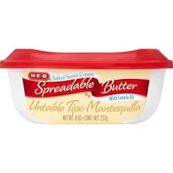 H-E-B Spreadable Salted Sweet Cream Butter with Canola Oil