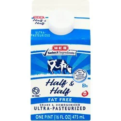 H-E-B Half & Half - Fat Free