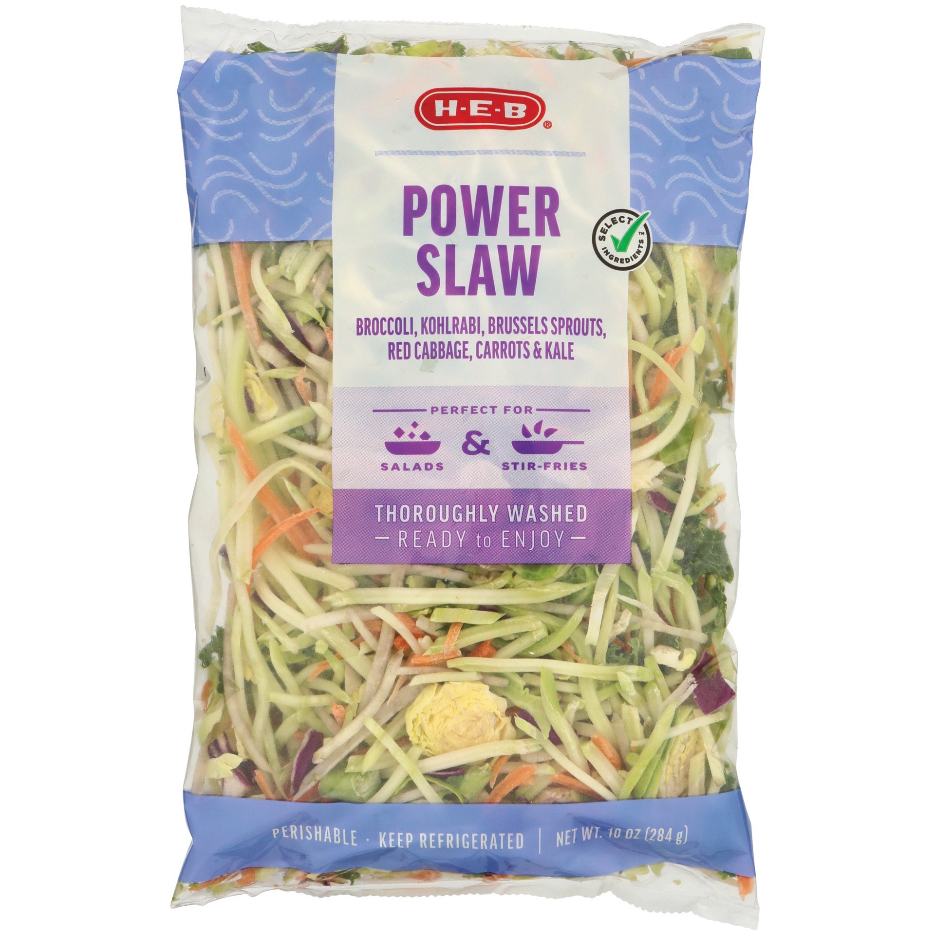 slide 1 of 1, H-E-B Fresh Power Slaw, 10 oz