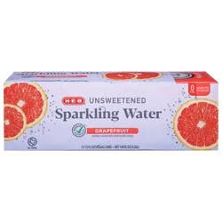 H-E-B Unsweetened Grapefruit Sparkling Water 12 pk Cans