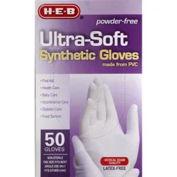H-E-B Powder Free Ultra-Soft Synthetic PVC Gloves