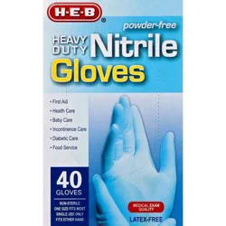 H-E-B Powder Free Nitrile Gloves – Heavy Duty