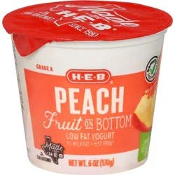 H-E-B Fruit on the Bottom Low-Fat Yogurt - Peach