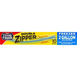 H-E-B Texas Tough Double Zipper 2-Gallon Freezer Bags