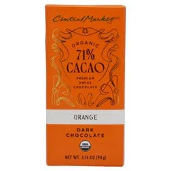Central Market Organic 71% Cacao Dark Chocolate Bar - Orange