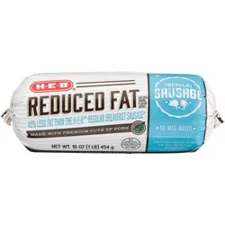 H-E-B Premium Pork Breakfast Sausage - Reduced Fat