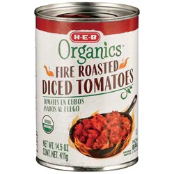 H-E-B Organics Fire Roasted Diced Tomatoes