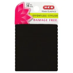 H-E-B Flat Damage Free Black Hair Elastics