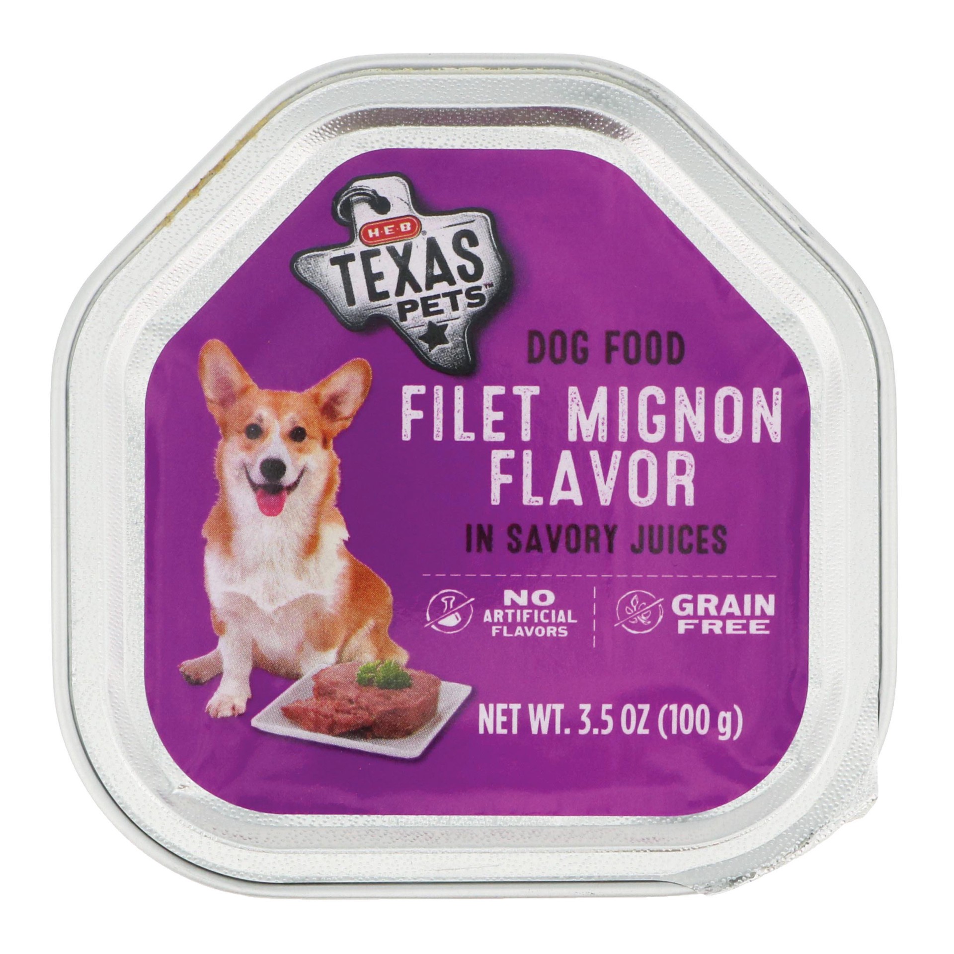 slide 1 of 1, H-E-B Texas Pets Filet Mignon Wet Dog Food, 3.5 oz