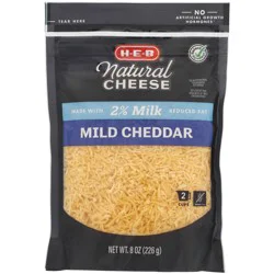 H-E-B Reduced Fat Mild Cheddar Shredded Cheese