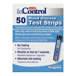 H-E-B InControl Blood Glucose FORA G20 Test Strips