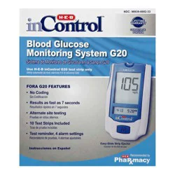 H-E-B InControl Blood Glucose Monitoring System G20
