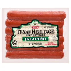 H-E-B Texas Heritage Beef Hot Dogs - Jalapeño