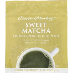 Central Market Sweet Matcha Tea Powder in Individial Packets