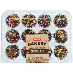 H-E-B Bakery Mini Cupcakes - Chocolate