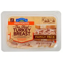 Hill Country Fare Thin-Sliced Oven-Roasted Turkey Breast Lunch Meat - Family Pack
