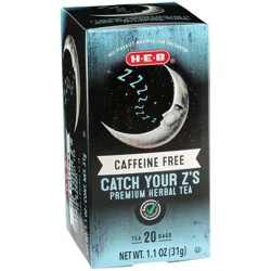 H-E-B Catch Your Z's Caffeine Free Herbal Tea Bags