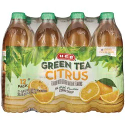 H-E-B Citrus Green Tea 12 pk Bottles