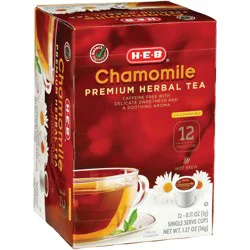 H-E-B Caffeine-Free Chamomile Herbal Tea Single Serve Cups