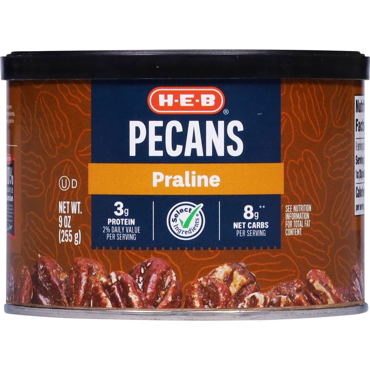 slide 1 of 1, H-E-B Praline Pecans, 9 oz