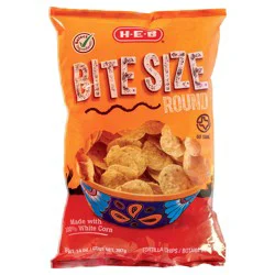 H-E-B Round Bite Size White Corn Tortilla Chips
