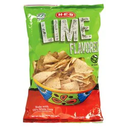 H-E-B Lime-Flavored White Corn Tortilla Chips