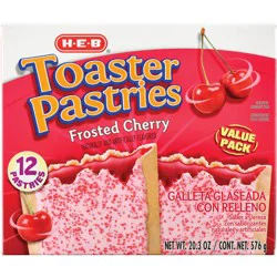 H-E-B Frosted Cherry Toaster Pastries - Value Pack