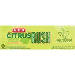 H-E-B Citrus Rush Soda 12 pk Cans