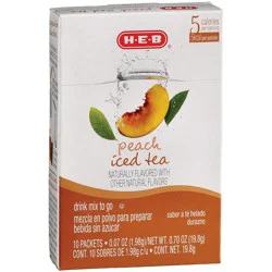 H-E-B Drink Mix to Go Packets - Peach Iced Tea